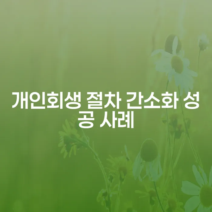 개인회생 절차 간소화 성공 사례: 어떻게 빚에서 벗어날 수 있을까요?